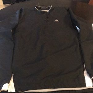 Men’s Med Black/ White Adidas 1/4 Zip Pullover 🏀
